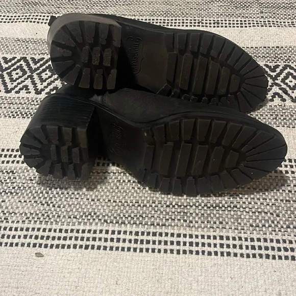 Thursday Knockout Black Leather Heeled Boots - Picture 8 of 9